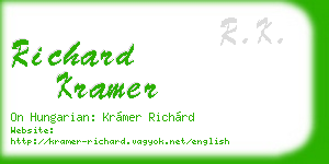 richard kramer business card
