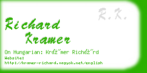 richard kramer business card